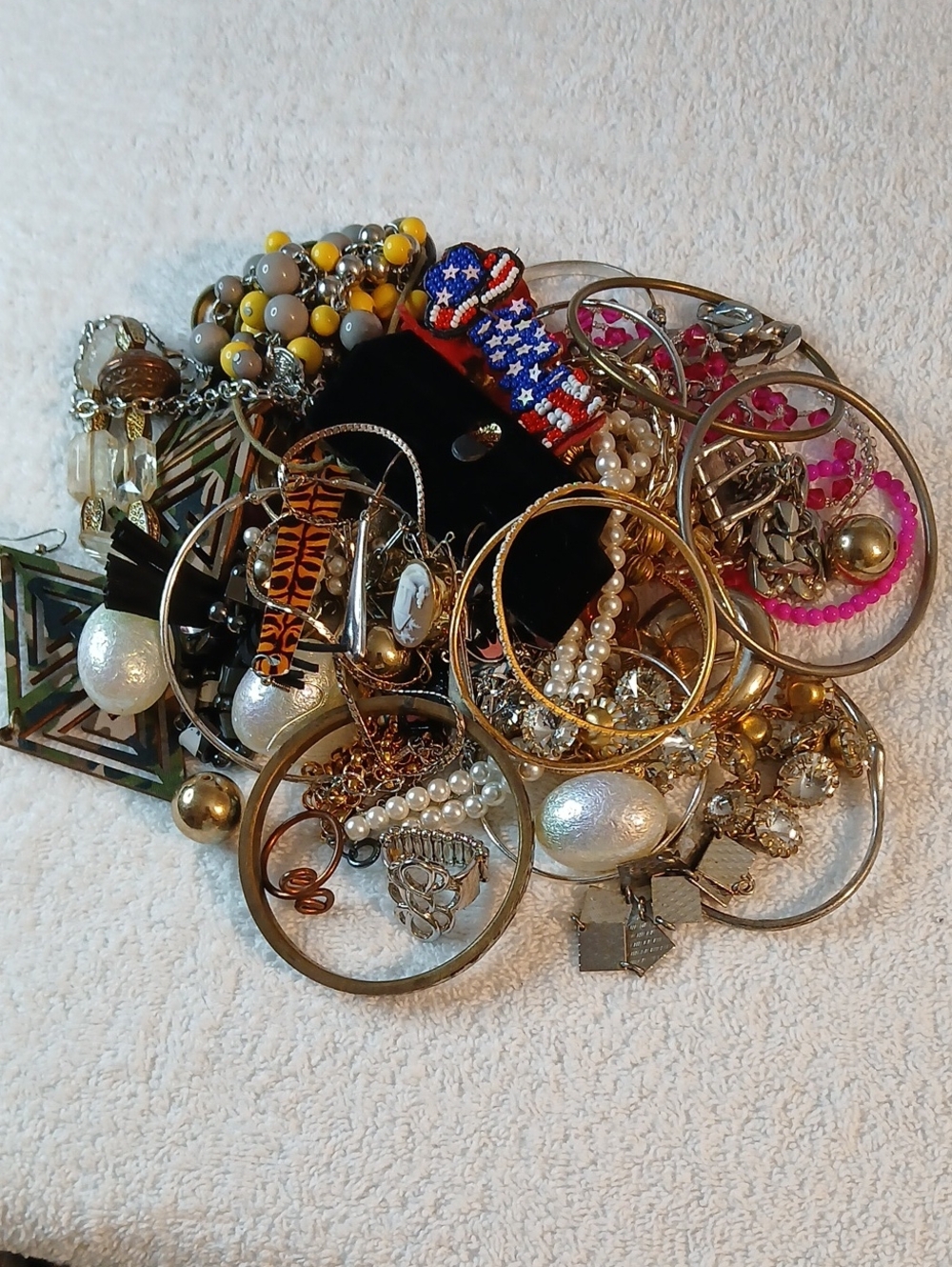 #3 Mixed Women's Craft Jewelry in Gold, White, Pink, Gray